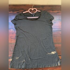 Banana Republic Luxe Modal Scoop Neck Tee – Charcoal, Size M